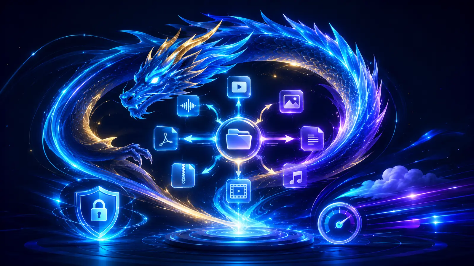 Converter Dragon private browser converter interface with its dragon artwork
