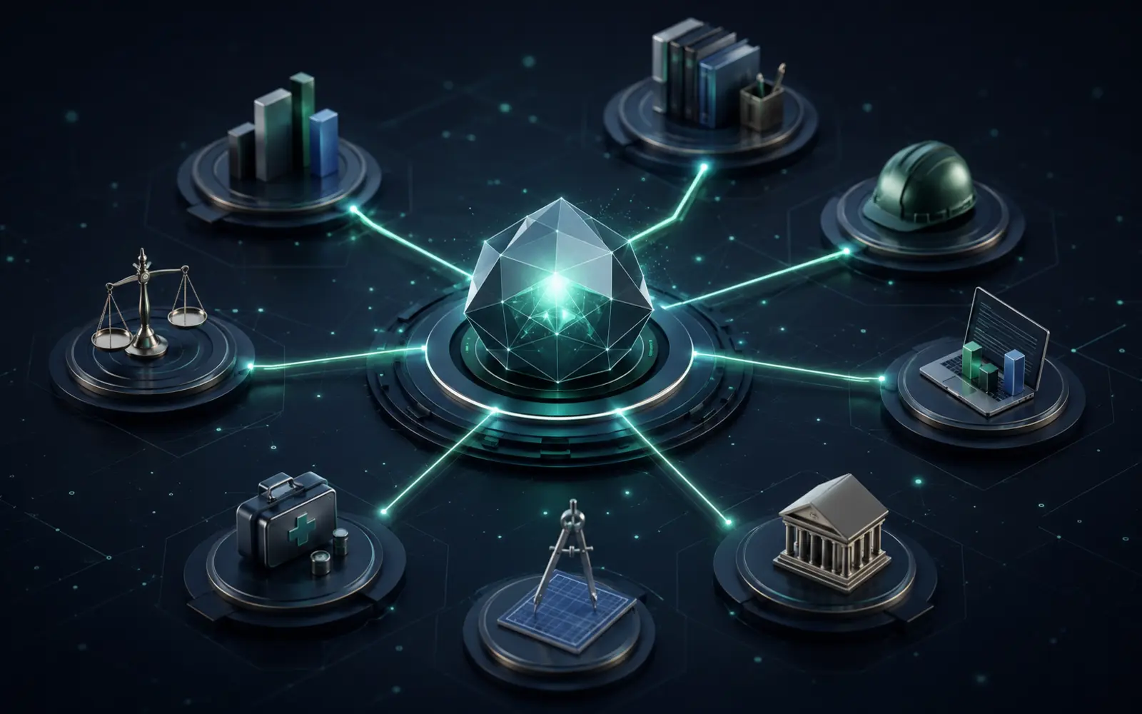 Connected specialized knowledge tools concept for Expert Dragon